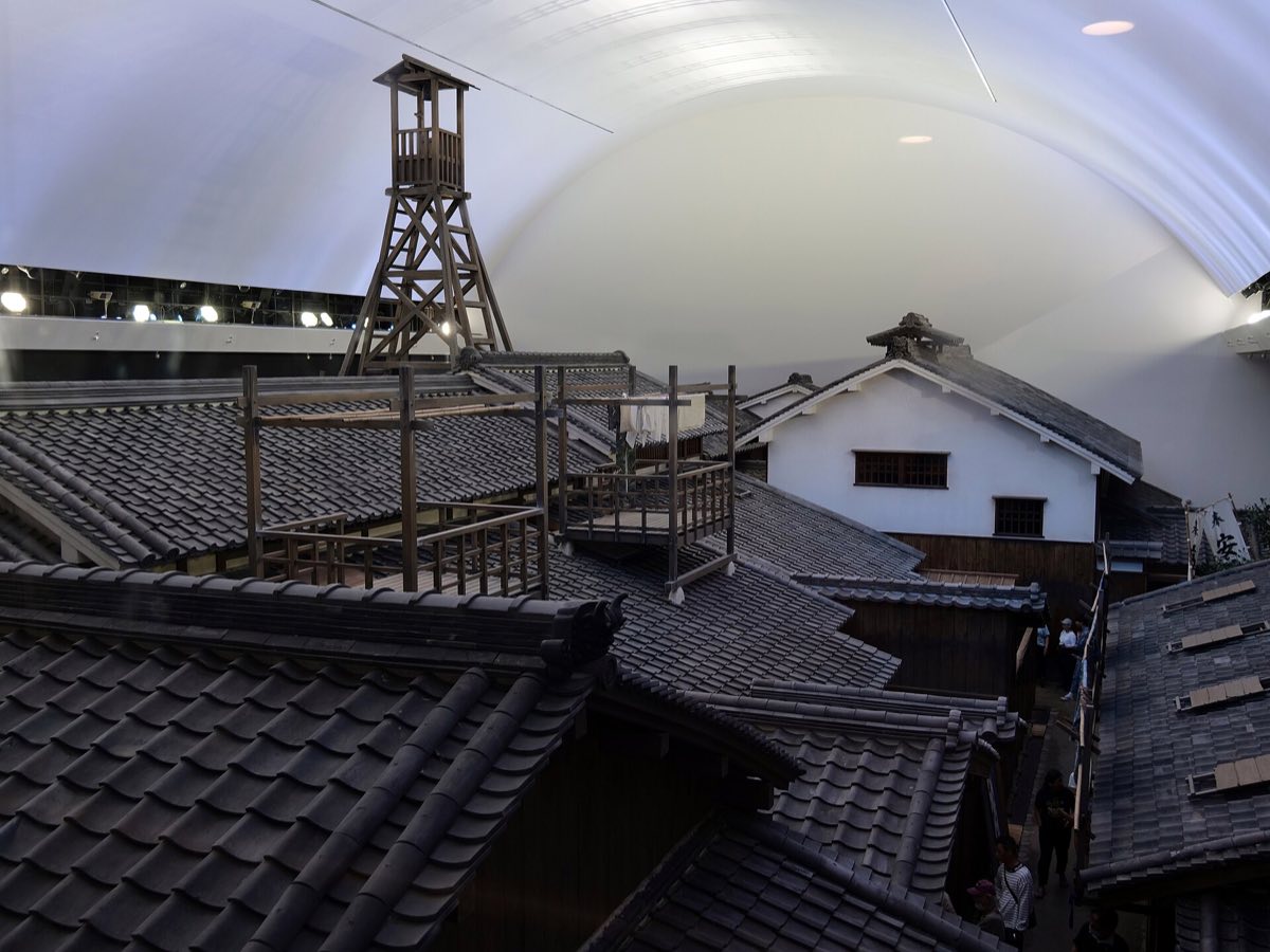 The recreated Edo-period streetscape inside the Osaka Museum of Housing and Living