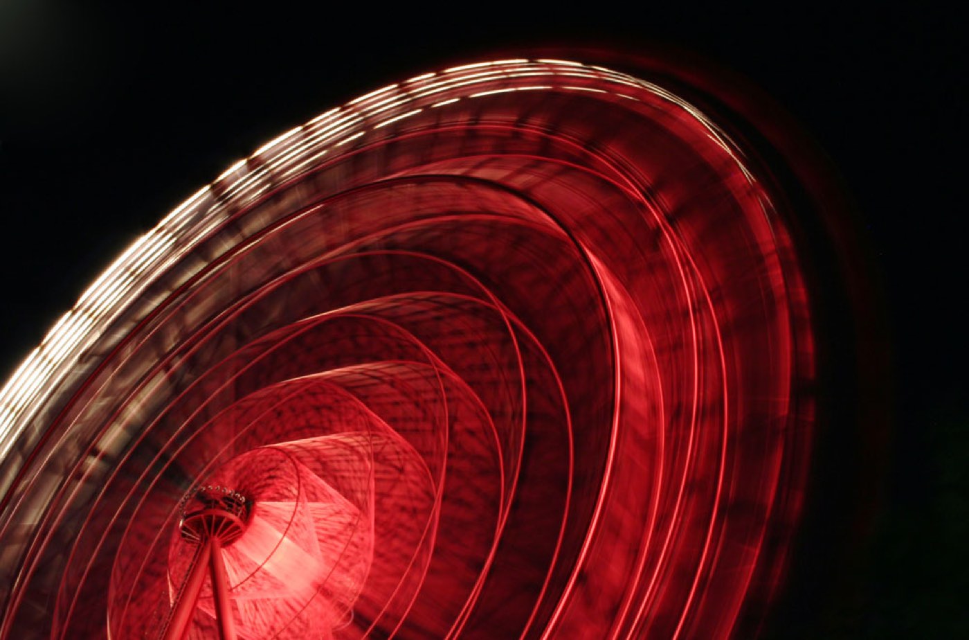 The red HEP Five ferris wheel above Umeda, Osaka