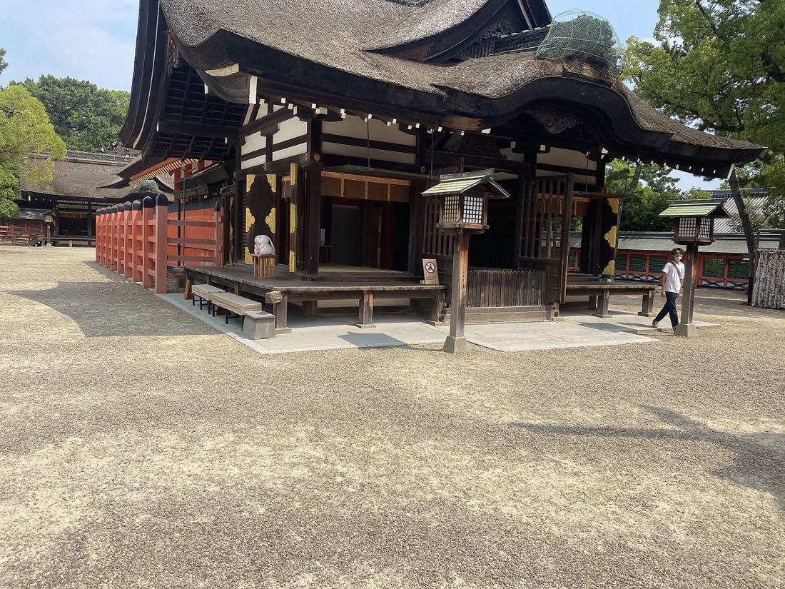 The arched Sorihashi bridge at Sumiyoshi Taisha shrine, Osaka