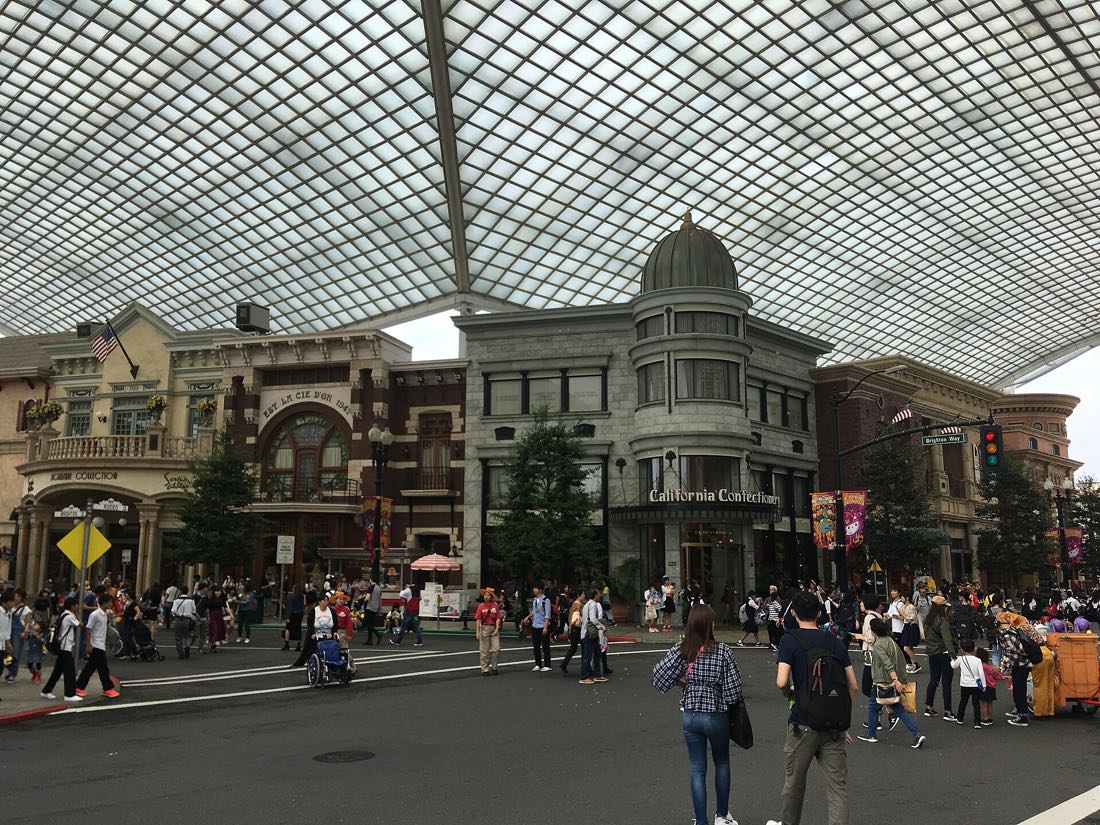 The Hollywood area inside Universal Studios Japan
